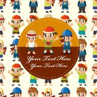 cartoon kid card N10