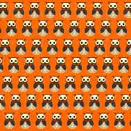 retro seamless pattern with owls