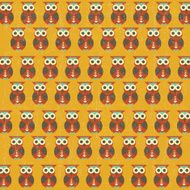 retro seamless pattern with owls N3