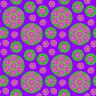 Seamless Pattern with Purple flower