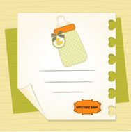 New baby announcement card N4