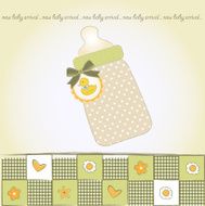 New baby announcement card N5