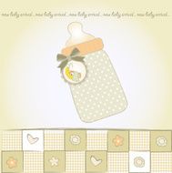 New baby announcement card N6