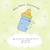 baby shower card with bottle milk N2