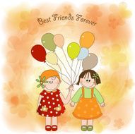 best friends greeting card