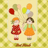 best friends greeting card N2
