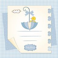 baby shower card with umbrella