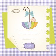 baby shower card with umbrella N2