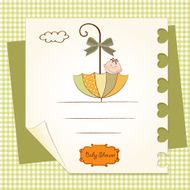 baby shower card with umbrella N3