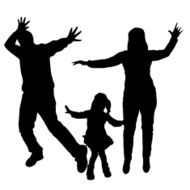 Vector silhouettes of dancing people N22