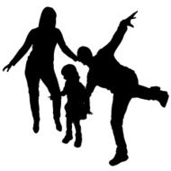 Vector silhouettes of dancing people N27