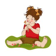 funny girl with icecream N3