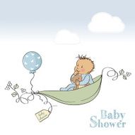 Baby boy shower card N13
