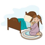 little girl is preparing for sleep N3