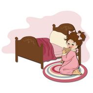 little girl is preparing for sleep N5