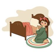 little girl is preparing for sleep N7