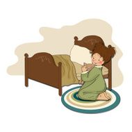 little girl is preparing for sleep N8