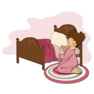 little girl is preparing for sleep N9