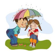 girl and little boy is best friends