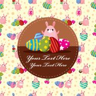 Easter rabbit and egg card N2