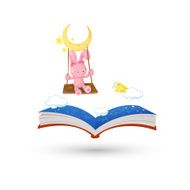 swinging rabbit with the horoscope book