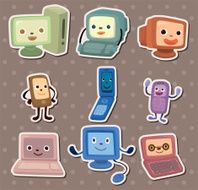 computer and mobile phone stickers