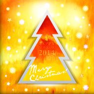 Hand made Watercolor 2014 Happy New Year card N5