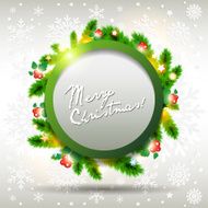 Happy New Year card or background with snowflakes tree stars N2