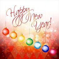 2014 Happy New Year card or background with Santa`s hat N5