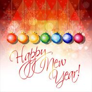 2014 Happy New Year card or background with Santa`s hat N6