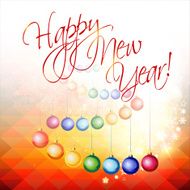 2014 Happy New Year card or background with Santa`s hat N7