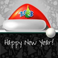 Happy New Year vector card or background