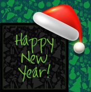 Happy New Year vector card or background N2