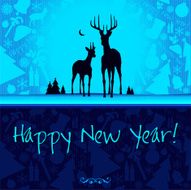 Happy New Year vector card or background N3