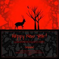 Happy New Year vector card or background N5