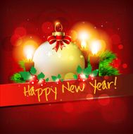 Happy New Year vector card or background N12