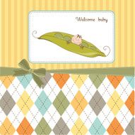 little boy sleeping in a pea been