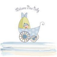 Baby boy announcement card N5