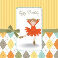 birthday greeting card with girl N9
