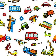 Funny Cars kids seamless pattern texture N4