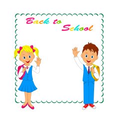 frame with schoolkids