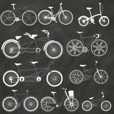 bicycle on the chalk
