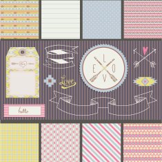 Scrapbook Design Elements with arrow
