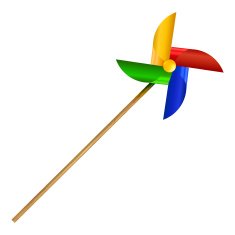 Baby toy pinwheel on white background Isolated Vector illustra