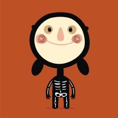 girl with skeleton costume