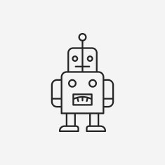 baby toy robot line icon N3