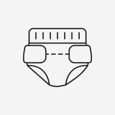 baby diaper line icon N12