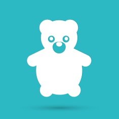 Teddy Bear Toy - Vector icon isolated N3