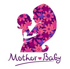Mother and baby silhouettes N3