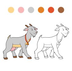 Coloring book (goat mother)